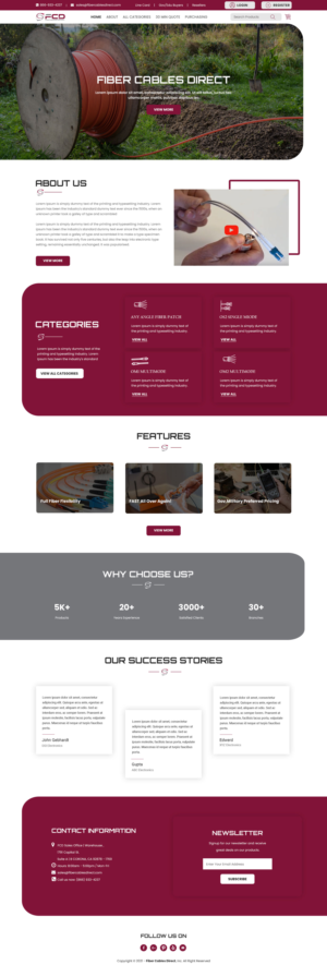 Web Design by VC for FiberCablesDirect.com | Design: #27633457