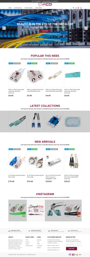 Web Design by pb for FiberCablesDirect.com | Design: #27515723