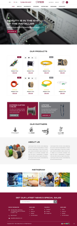 Web Design by pb for FiberCablesDirect.com | Design: #27515724