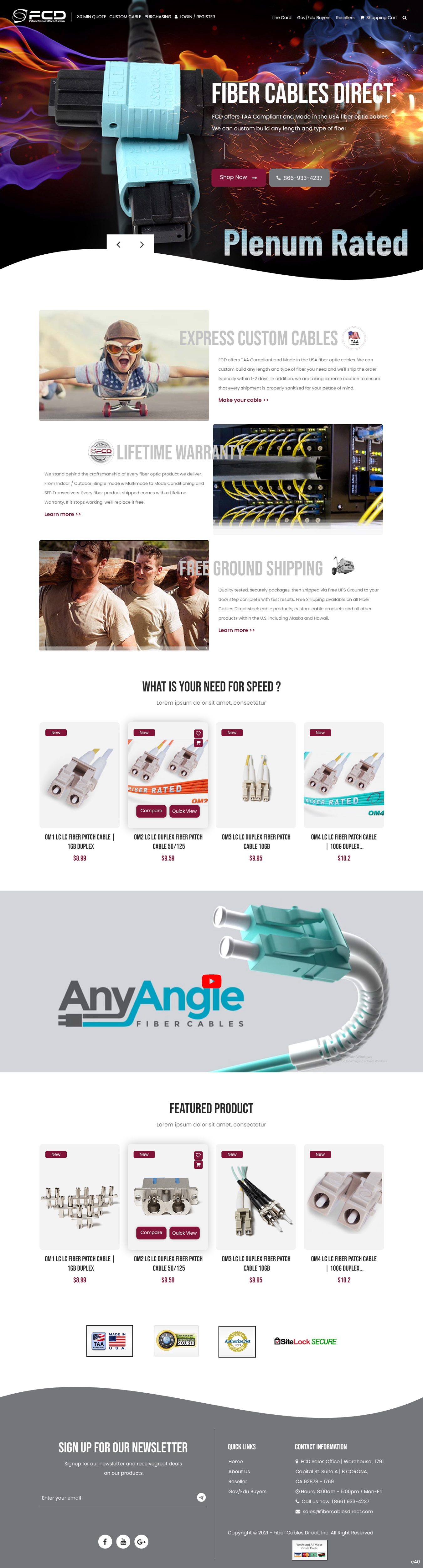 Web Design by pb for FiberCablesDirect.com | Design #27515725