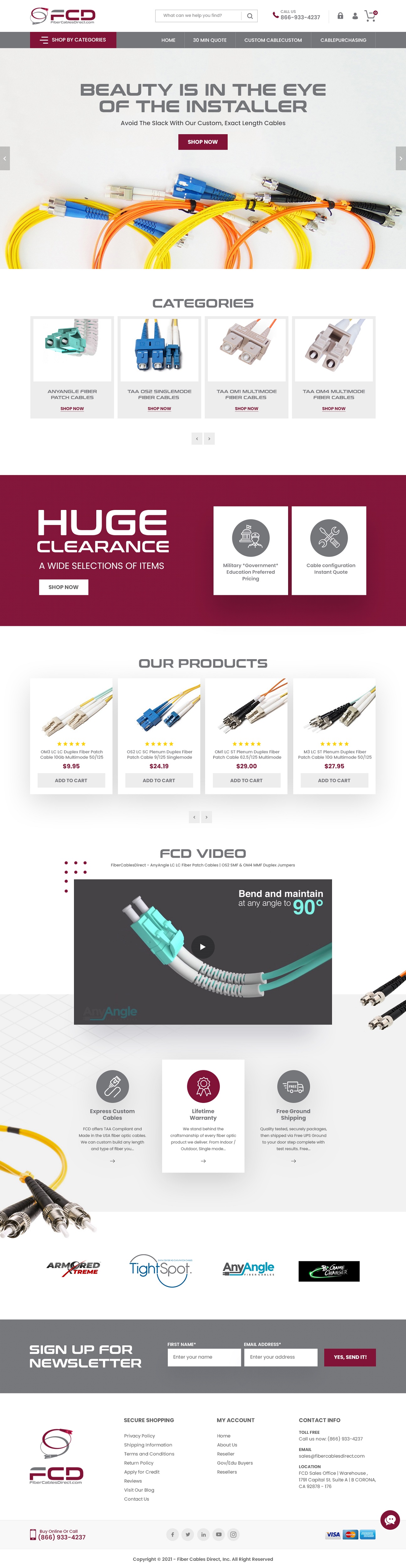 Web Design by nzdesigners for FiberCablesDirect.com | Design #27507824