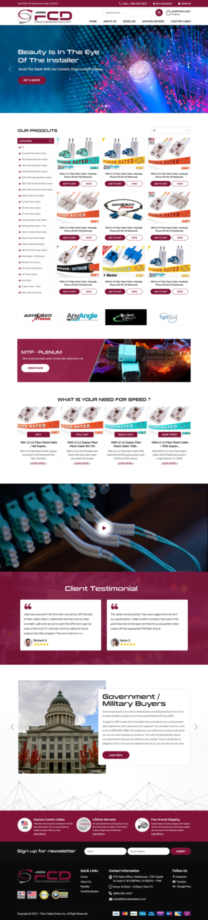 Web Design by Titan Eagle for FiberCablesDirect.com | Design: #27517096