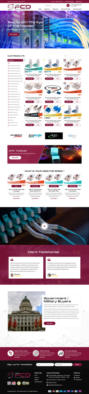 Web Design by Titan Eagle for FiberCablesDirect.com | Design: #27517119