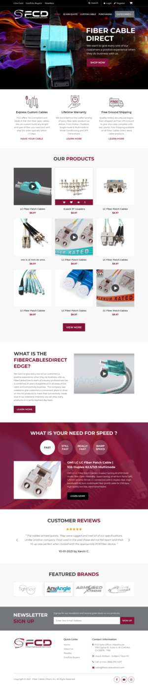 Web Design by Starlyn DS for FiberCablesDirect.com | Design: #27531593