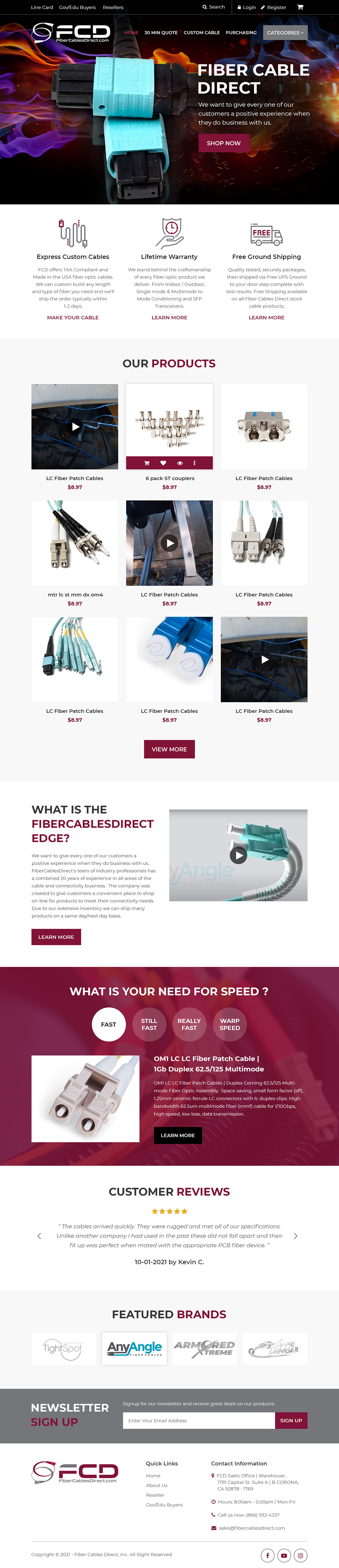 Web-Design von Starlyn DS für FiberCablesDirect.com | Design #27540098