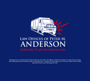 Law Offices of Peter M. Anderson (use exact font and style).  Tagline: Colorado Truck Accidents.com | Logo-Design von R Graphic