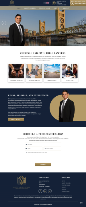 Web Design by pb for Albert Mendoza Law, A Professional Corporation | Design: #27515707
