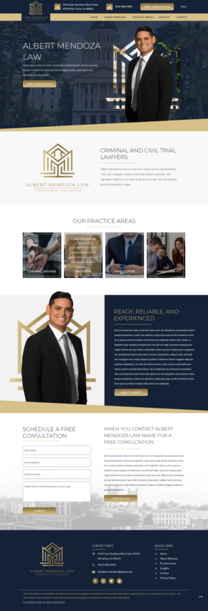 Web Design by pb for Albert Mendoza Law, A Professional Corporation | Design: #27515708
