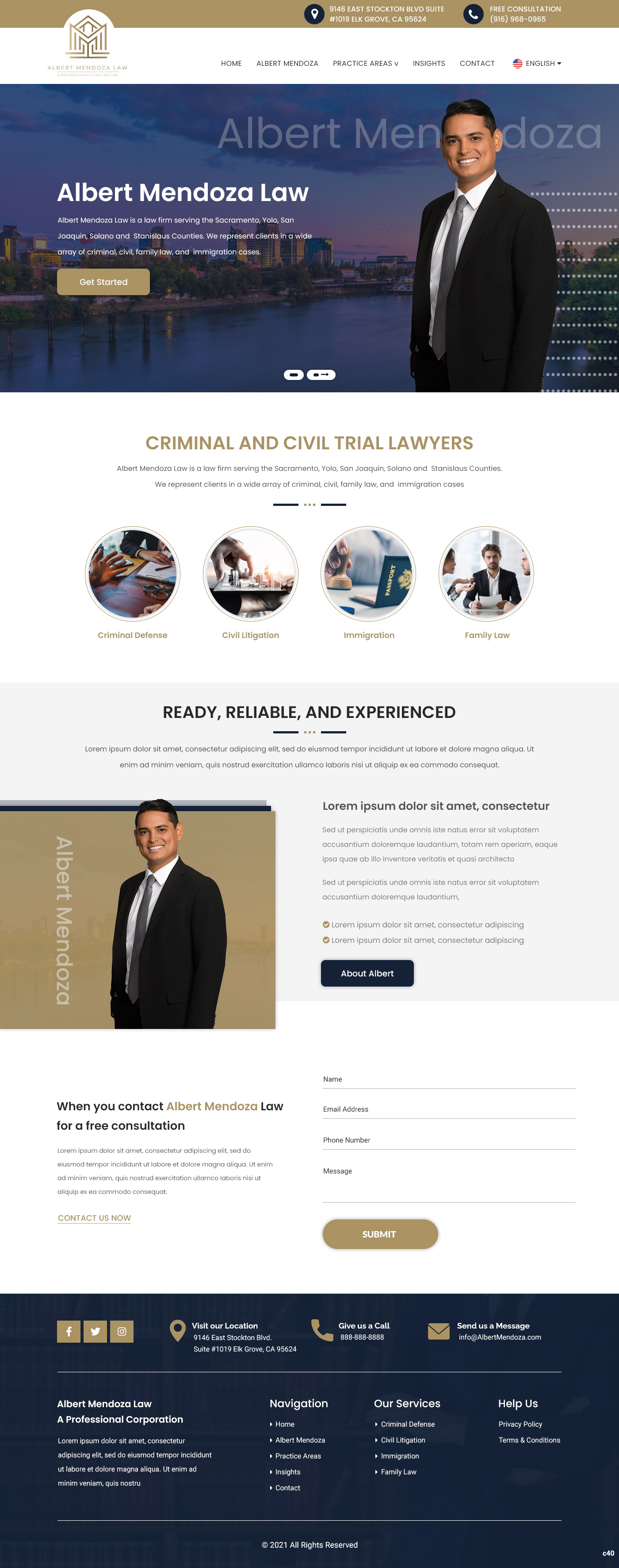 Web Design by pb for Albert Mendoza Law, A Professional Corporation | Design #27515709