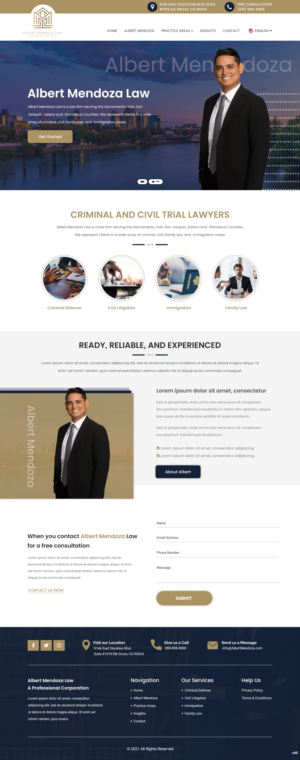 Web Design by pb for Albert Mendoza Law, A Professional Corporation | Design: #27515709