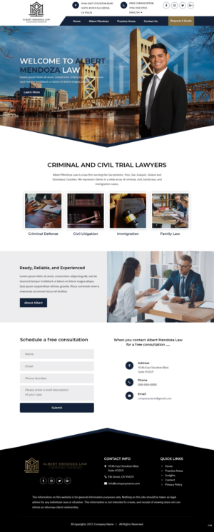 Web Design by pb for Albert Mendoza Law, A Professional Corporation | Design: #27515714