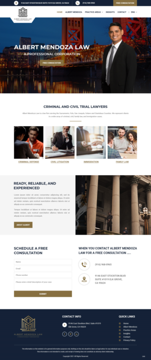 Web Design by pb for Albert Mendoza Law, A Professional Corporation | Design: #27515715