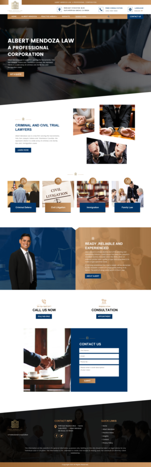Web Design by rightway for Albert Mendoza Law, A Professional Corporation | Design: #27513507
