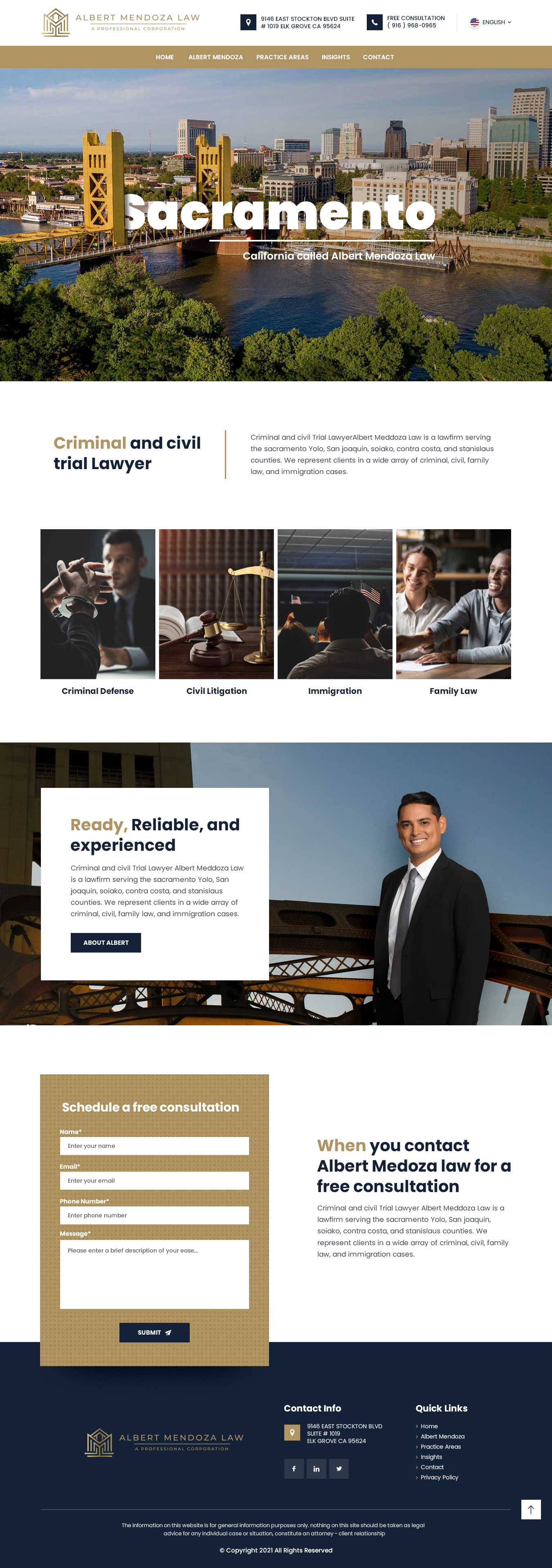 Web Design by NZ Creatives for Albert Mendoza Law, A Professional Corporation | Design #27510233