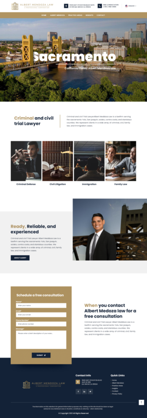 Web Design by NZ Creatives for Albert Mendoza Law, A Professional Corporation | Design: #27510234