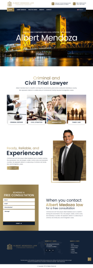 Web Design by nzdesigners for Albert Mendoza Law, A Professional Corporation | Design: #27515227