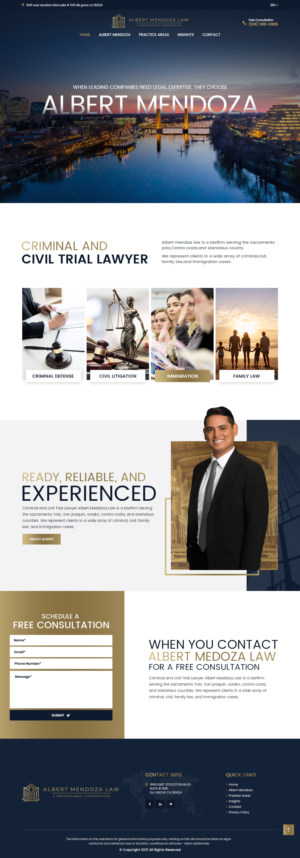 Web Design by nzdesigners for Albert Mendoza Law, A Professional Corporation | Design: #27515228