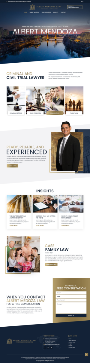 Web Design by nzdesigners for Albert Mendoza Law, A Professional Corporation | Design: #27526271