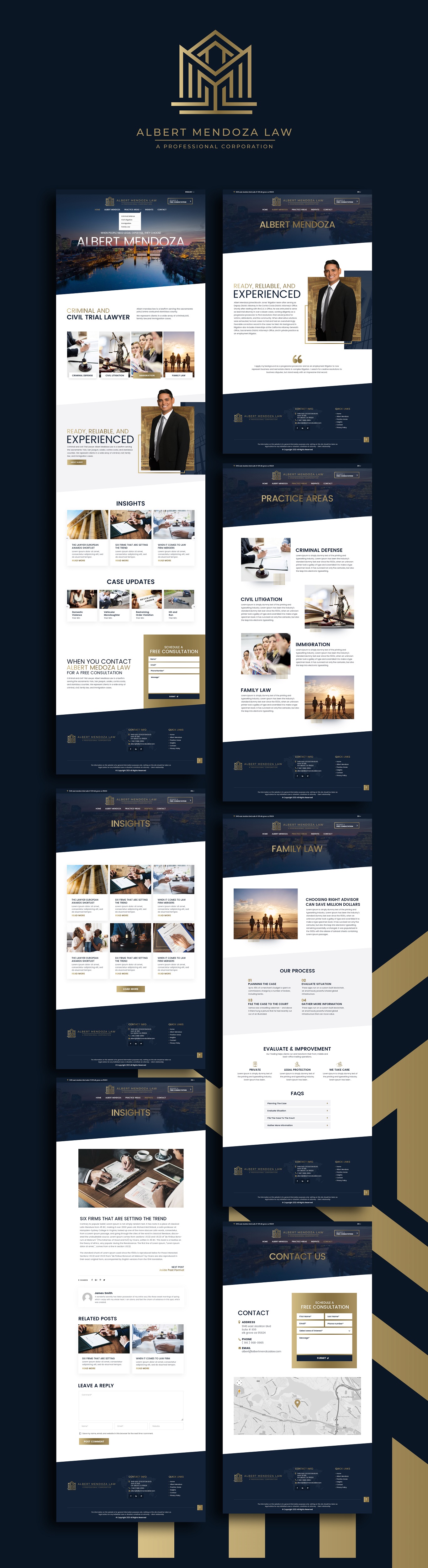 Diseño Web por NZ Creatives para Albert Mendoza Law, A Professional Corporation | Diseño #27536597