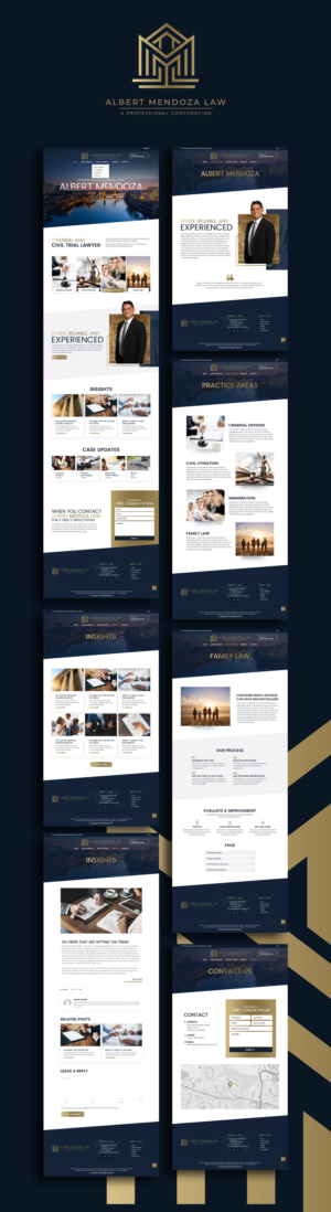 Web Design by NZ Creatives for Albert Mendoza Law, A Professional Corporation | Design: #27536597