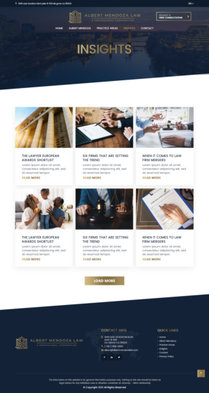 Web Design by NZ Creatives for Albert Mendoza Law, A Professional Corporation | Design: #27536615