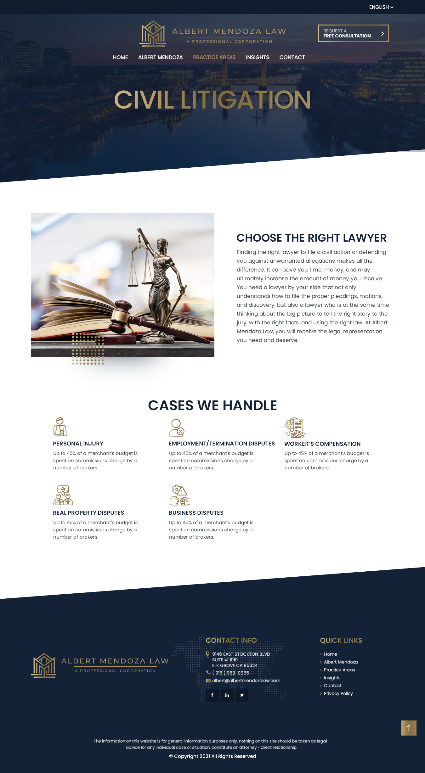 Diseño Web por NZ Creatives para Albert Mendoza Law, A Professional Corporation | Diseño #27562364
