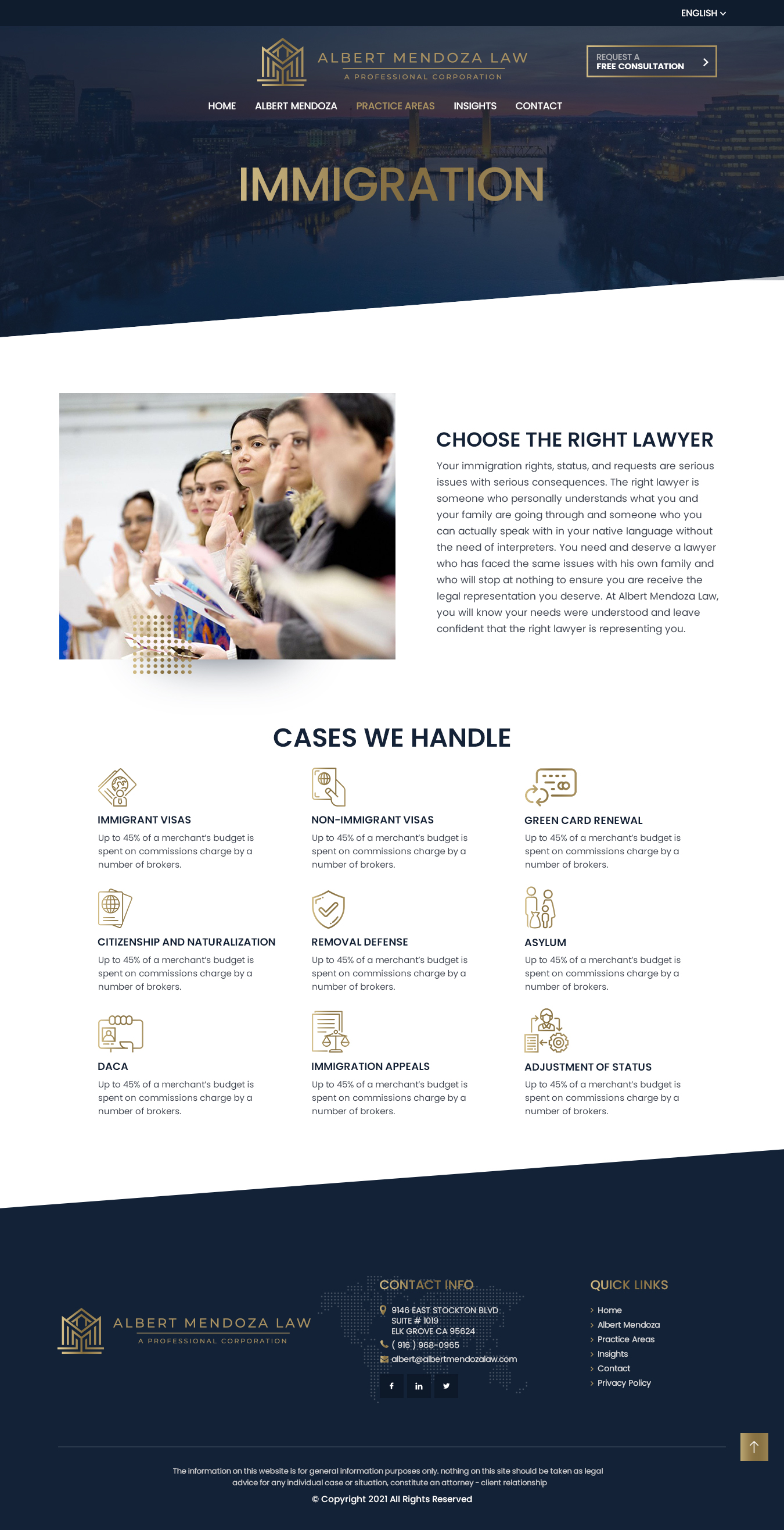 Diseño Web por NZ Creatives para Albert Mendoza Law, A Professional Corporation | Diseño #27562375