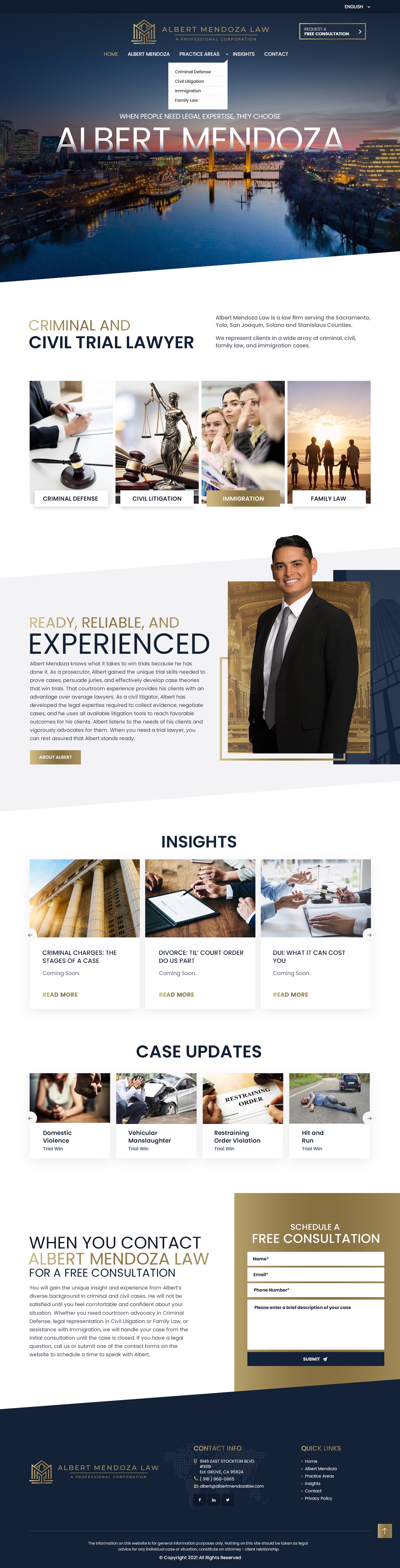 Web Design by NZ Creatives for Albert Mendoza Law, A Professional Corporation | Design #27569201