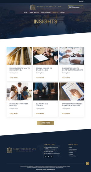 Web Design by NZ Creatives for Albert Mendoza Law, A Professional Corporation | Design: #27569217