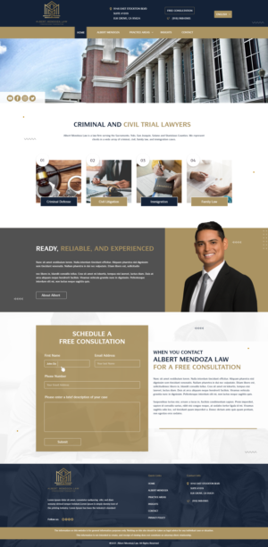 Web-Design von Amit Agrahri für Albert Mendoza Law, A Professional Corporation | Design #27526135