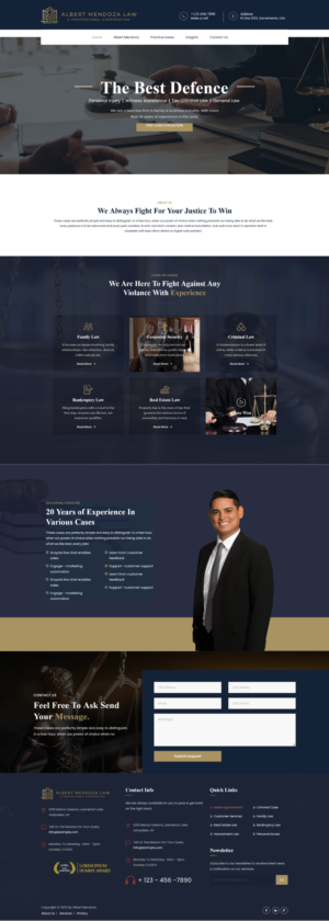 Web Design by Splice-07 for Albert Mendoza Law, A Professional Corporation | Design: #27511374
