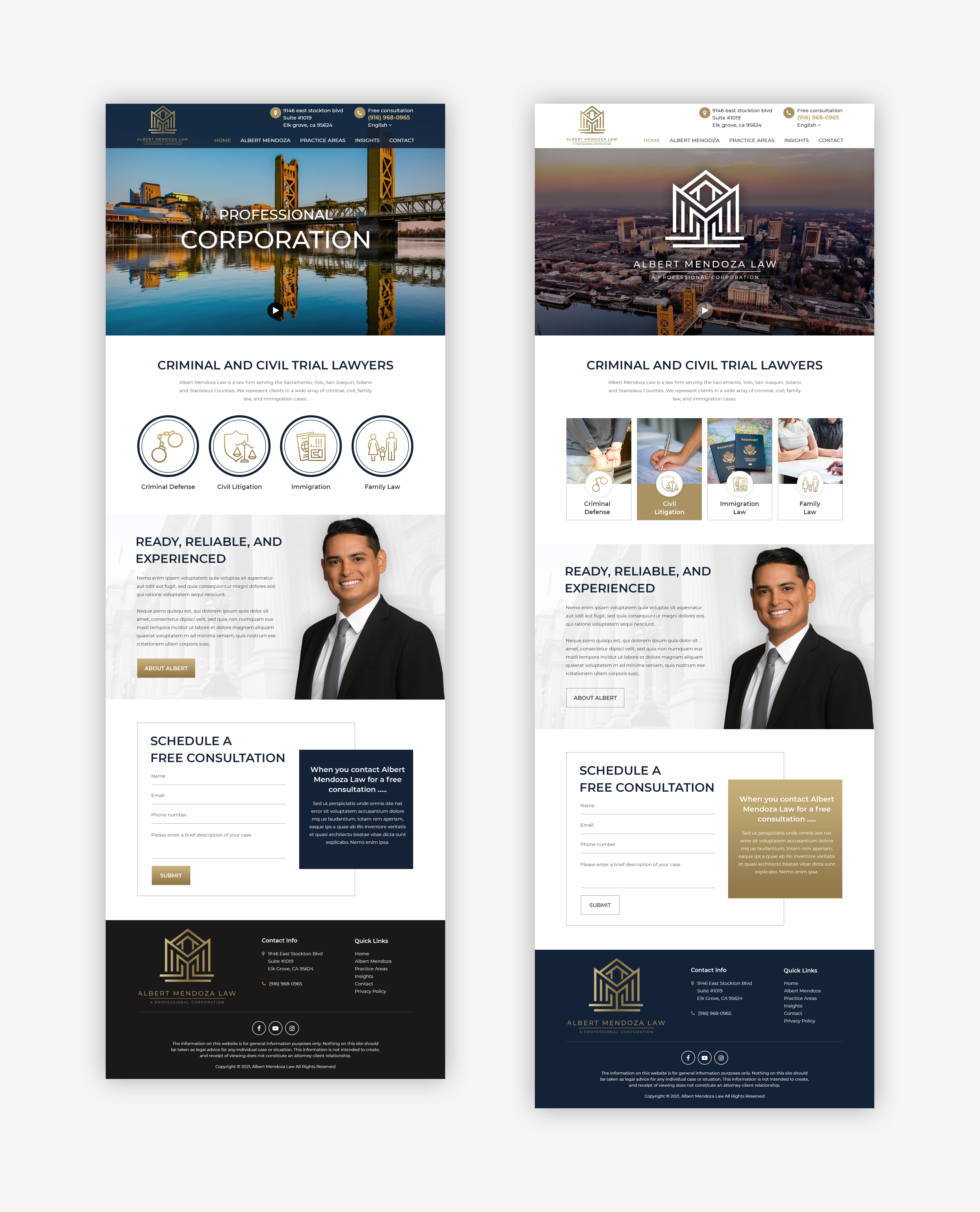 Diseño Web por Starlyn DS para Albert Mendoza Law, A Professional Corporation | Diseño #27516324