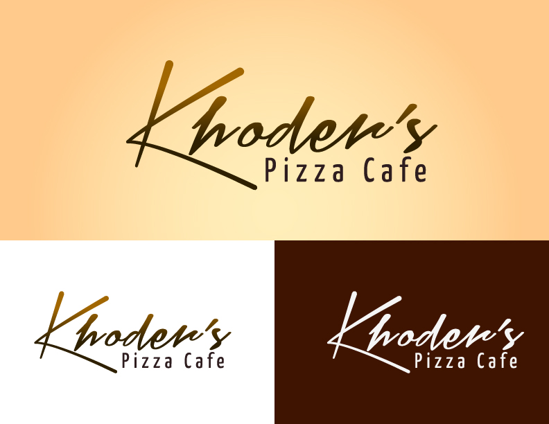 Logo Design by row3webs for Khoder's Pizza Cafe | Design #3060381