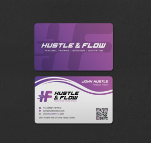 Business Card Design by INDIAN_Ashok for Hustle and Flow Personal Training | Design: #27514356