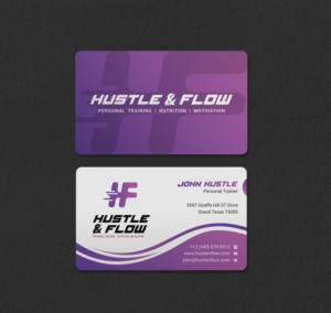 Business Card Design by INDIAN_Ashok for Hustle and Flow Personal Training | Design: #27514357