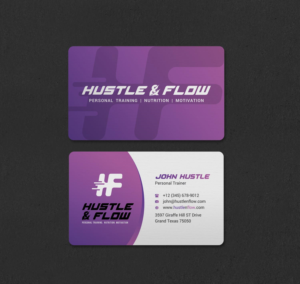 Business Card Design by INDIAN_Ashok for Hustle and Flow Personal Training | Design: #27514359