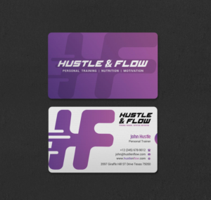 Business Card Design by INDIAN_Ashok for Hustle and Flow Personal Training | Design: #27514360