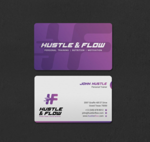 Business Card Design by INDIAN_Ashok for Hustle and Flow Personal Training | Design: #27514361