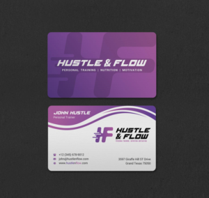 Business Card Design by INDIAN_Ashok for Hustle and Flow Personal Training | Design: #27514362
