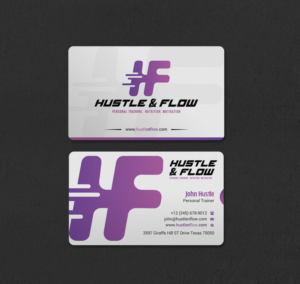 Business Card Design by INDIAN_Ashok for Hustle and Flow Personal Training | Design: #27514363