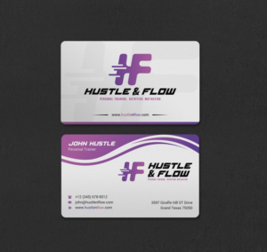 Business Card Design by INDIAN_Ashok for Hustle and Flow Personal Training | Design: #27514365