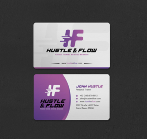 Business Card Design by INDIAN_Ashok for Hustle and Flow Personal Training | Design: #27514366
