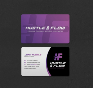 Business Card Design by INDIAN_Ashok for Hustle and Flow Personal Training | Design: #27514367