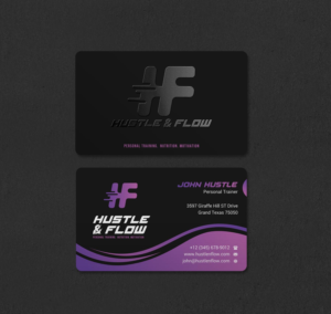 Business Card Design by INDIAN_Ashok for Hustle and Flow Personal Training | Design: #27514368