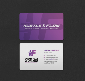 Business Card Design by INDIAN_Ashok for Hustle and Flow Personal Training | Design: #27514370