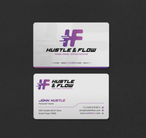 Business Card Design by INDIAN_Ashok for Hustle and Flow Personal Training | Design: #27514371
