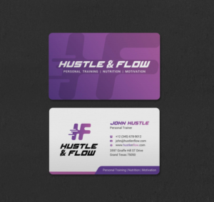 Business Card Design by INDIAN_Ashok for Hustle and Flow Personal Training | Design: #27514372