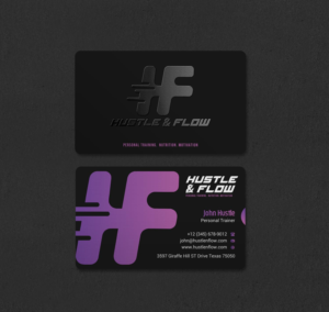 Business Card Design by INDIAN_Ashok for Hustle and Flow Personal Training | Design: #27514373