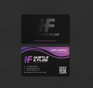 Business Card Design by INDIAN_Ashok for Hustle and Flow Personal Training | Design: #27514377