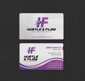 Business Card Design by INDIAN_Ashok for Hustle and Flow Personal Training | Design: #27514379